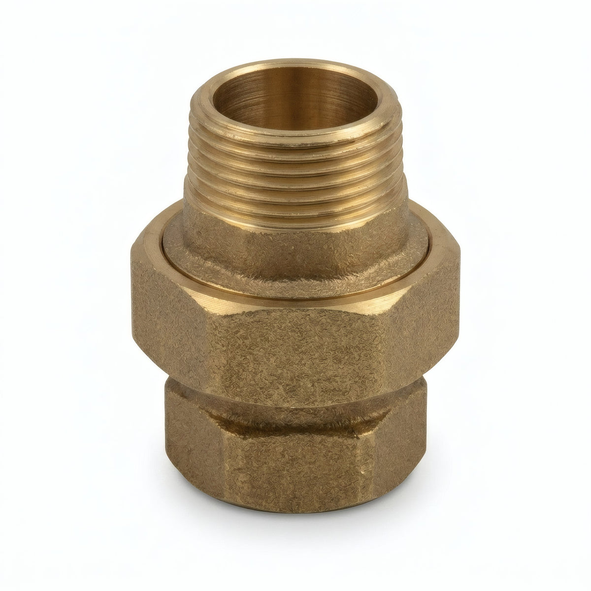 Union droite M/F conique laiton - photo produit fond blanc 3