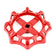 Volant rouge 125mm - volant de vanne décoratif en fonte rouge