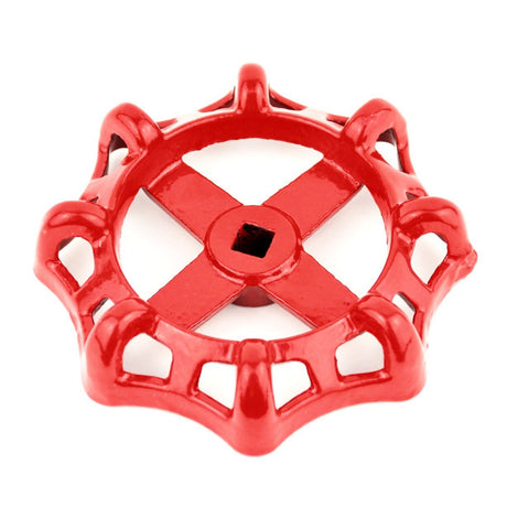 Volant rouge 125mm - volant de vanne décoratif en fonte rouge