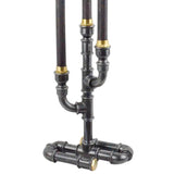 Chandelier Yogi Style Industriel - chandelier en raccords de plomberie noirs