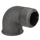 Coude petit rayon 90° M/F fonte noire - raccord coudé mâle-femelle en fonte