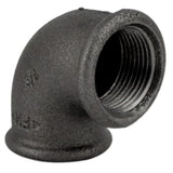 Coude petit rayon 90° F/F fonte noire - raccord coudé en fonte pour plomberie - vue 3