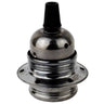 Sort metal E27-fatning til lampe