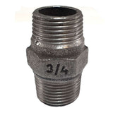 Mamelon Droite/Gauche MM fonte noire filetage 3/4" Ø27 sur filets 