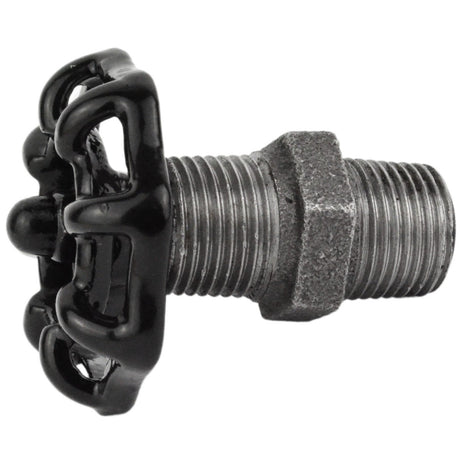 Volant noir 52mm sur mamelon - volant de vanne décoratif en fonte noire - vue 2