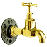 Patère, Porte-manteau mural robinet en laiton brillant - porte-manteau mural style industriel