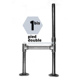 Kit montants étagères plomberie sur-mesure - détail pied en raccords de plomberie - vue 11
