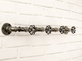 Patère, Porte-manteau 4 volants noirs allongés | 3 tailles - porte-manteau mural style industriel - vue 2