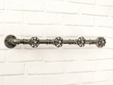 Patère, Porte-manteau 4 volants noirs allongés | 3 tailles - porte-manteau mural style industriel - vue 3