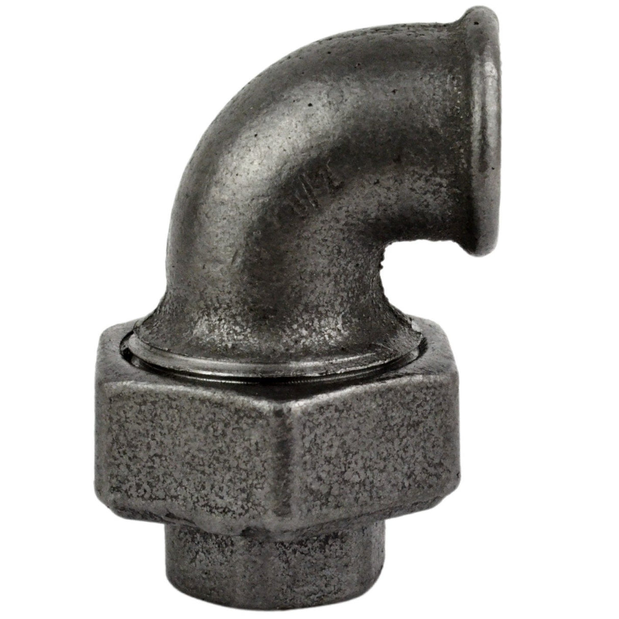 Coude Union F/F fonte noire - raccord union coudé pour plomberie décorative - vue 3