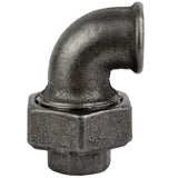 Coude Union F/F fonte noire - raccord union coudé pour plomberie décorative - vue 3