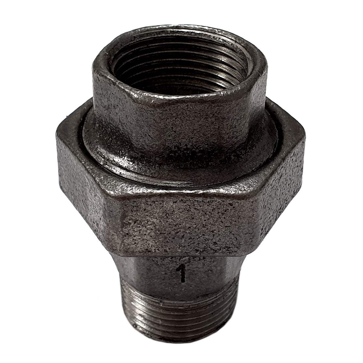 Raccord fonte noire union conique Mal/Fem
