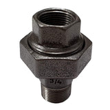 Raccord fonte noire union conique Mal/Fem