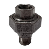 Raccord fonte noire union conique Mal/Fem