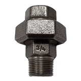 Raccord fonte noire union conique Mal/Fem filetage 3/4" Ø27 sur filets 