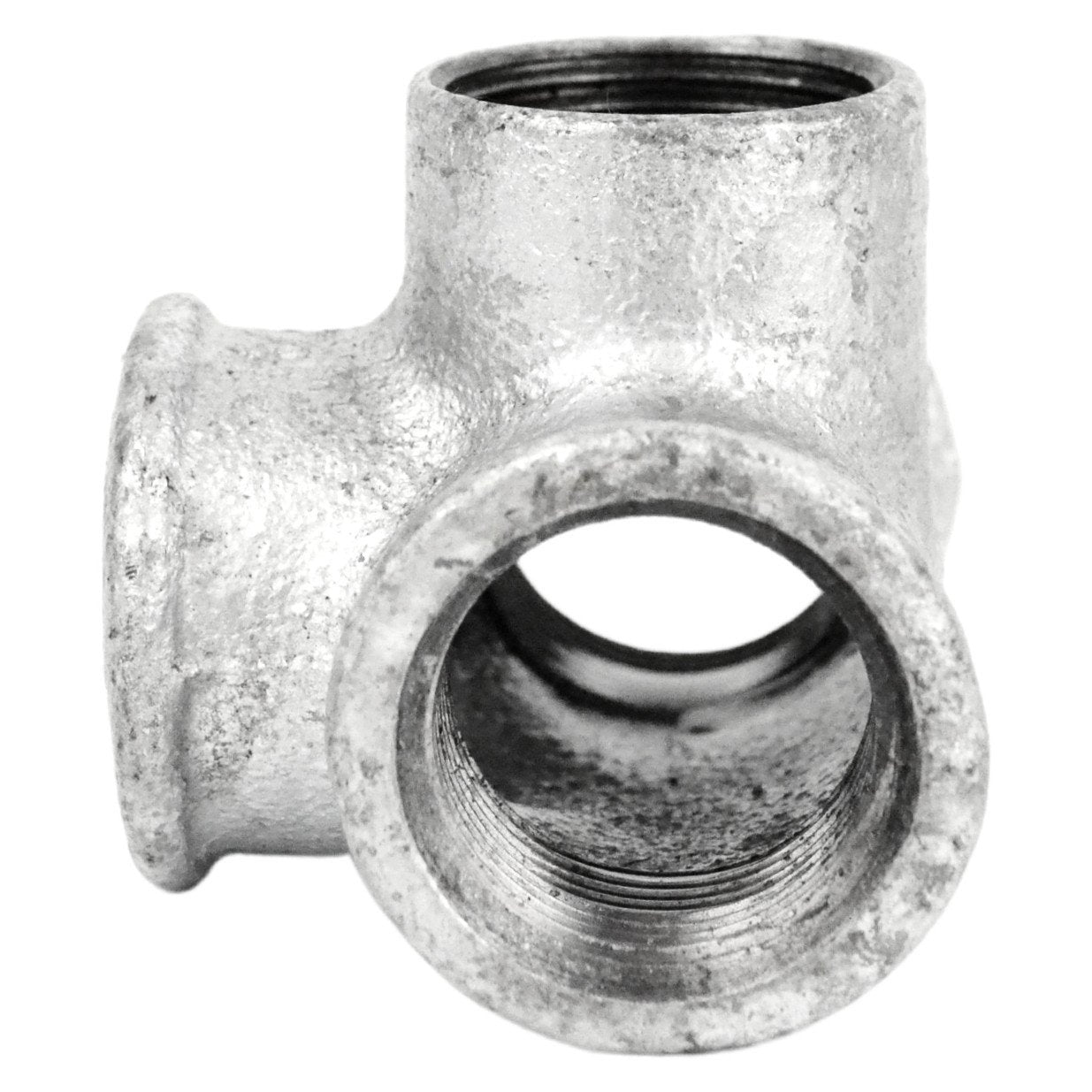Distributeur T / Té - 4 voies - fonte galvanisée - raccord distributeur en fonte pour plomberie
