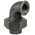 Coude Union F/F fonte noire - raccord union coudé pour plomberie décorative