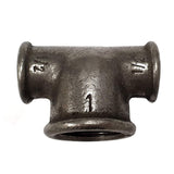 Raccord Té réduit fonte noire Fem/Fem/Fem (15X21)-(26X34)-(15X21)