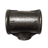 Raccord Té réduit fonte noire Fem/Fem/Fem (33x42)-(15X21)-(33x42)