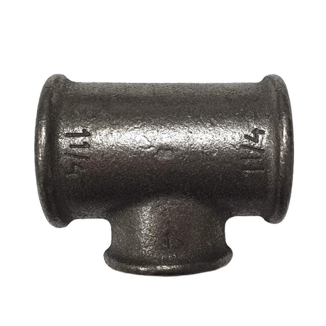 Raccord Té réduit fonte noire Fem/Fem/Fem (33x42)-(26x34)-(33x42)