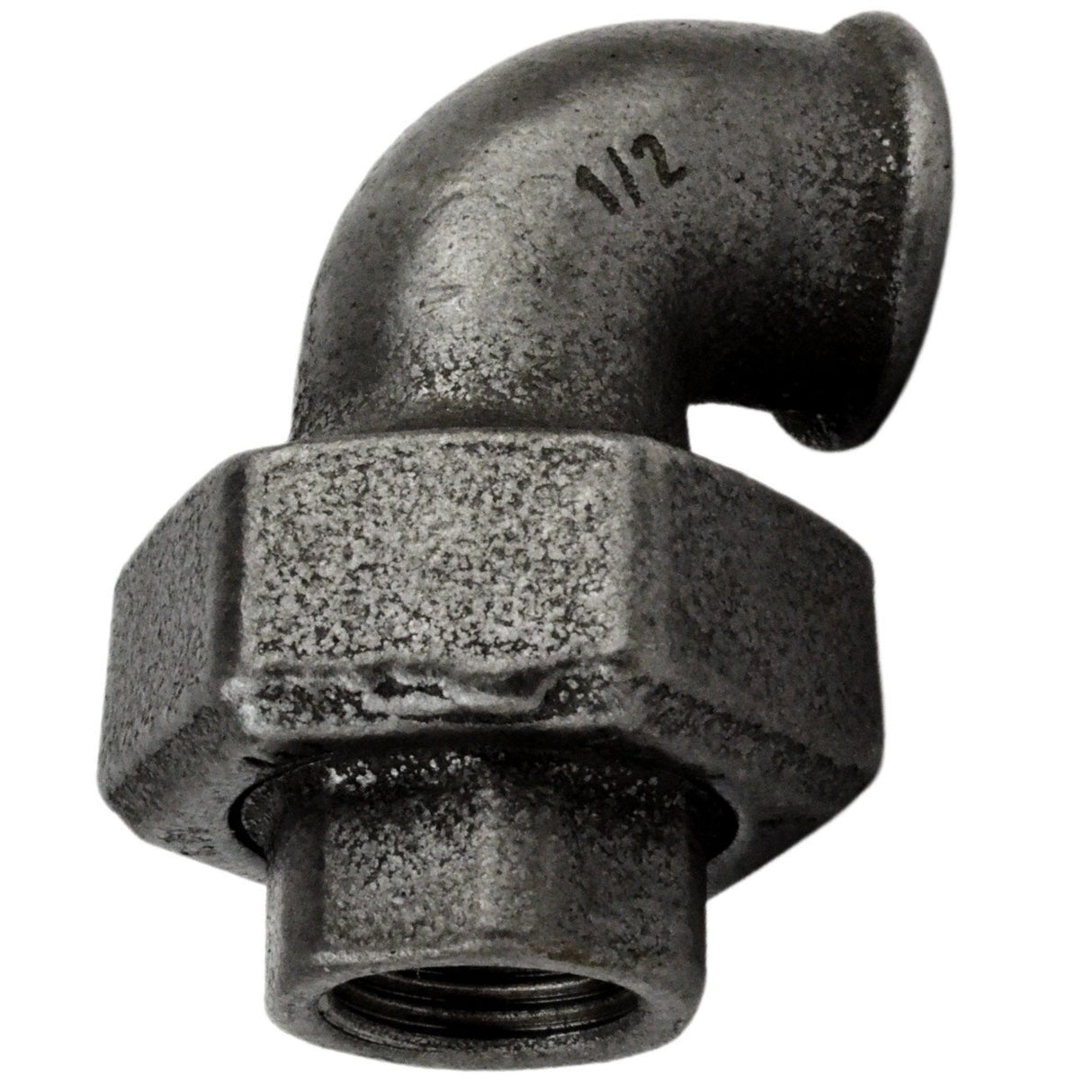 Coude Union F/F fonte noire - raccord union coudé pour plomberie décorative - vue 5