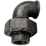 Coude Union F/F fonte noire - raccord union coudé pour plomberie décorative - vue 5