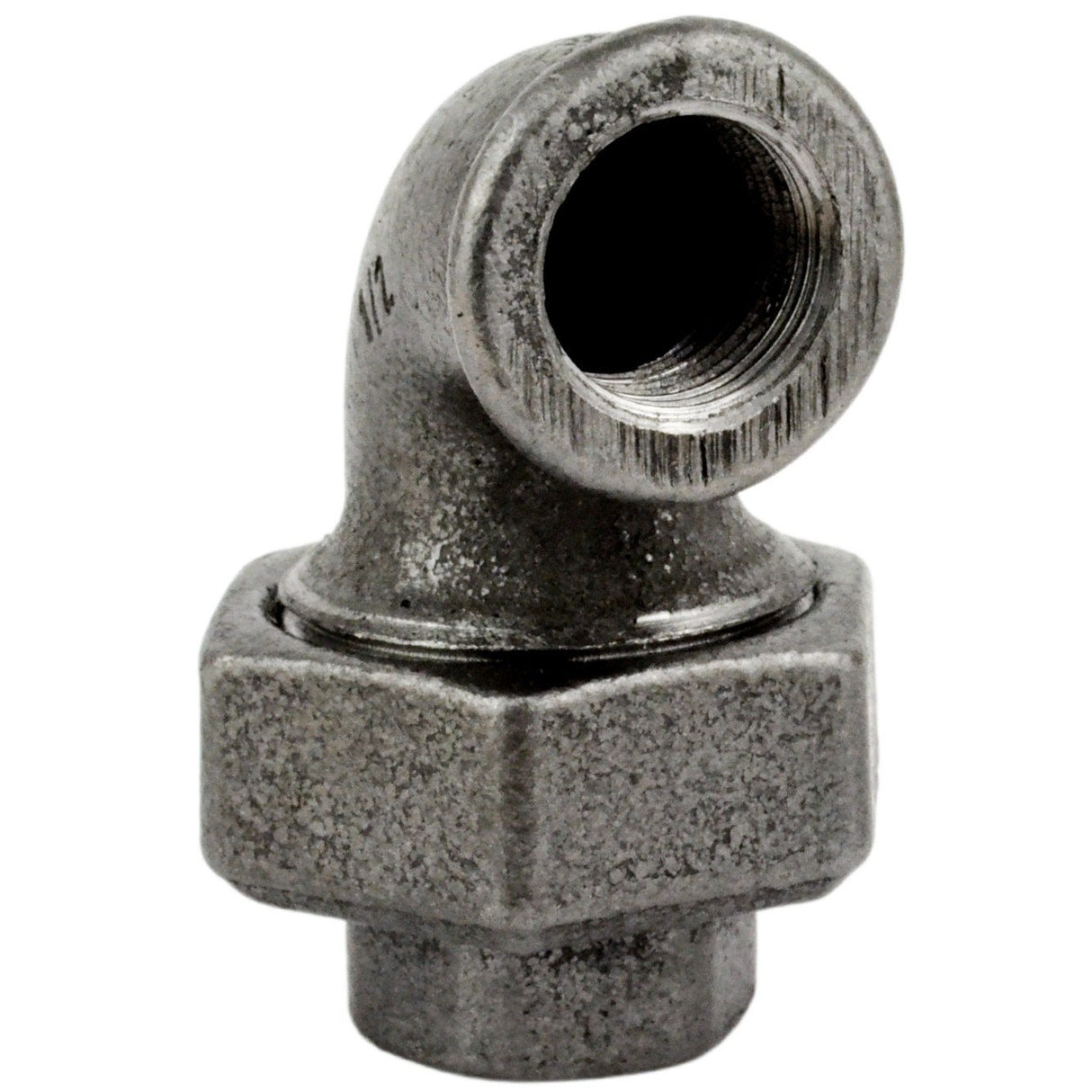 Coude Union F/F fonte noire - raccord union coudé pour plomberie décorative - vue 4