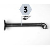 Kit montants étagères plomberie sur-mesure - détail fixation murale
