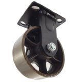 Roulette industrielle noire métal pour meuble