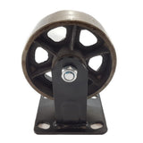 Roulette industrielle noire métal pour meuble